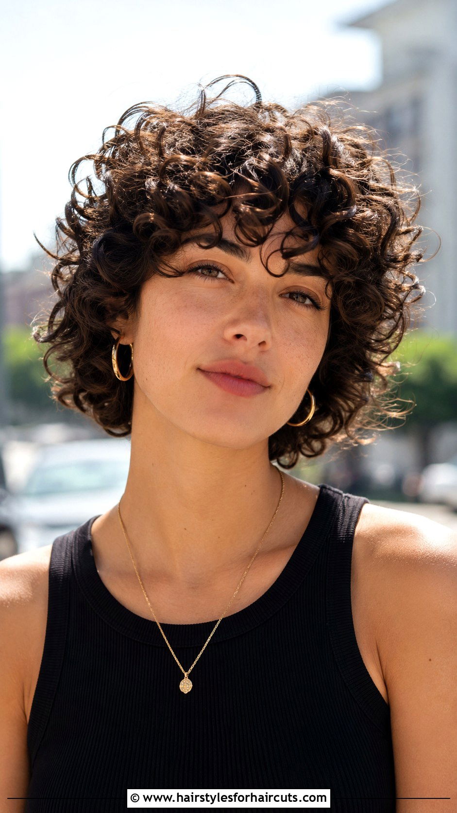 Short Layered Curly Hair With Bangs - 25 layered curly haircuts - 25 layered curly haircuts
