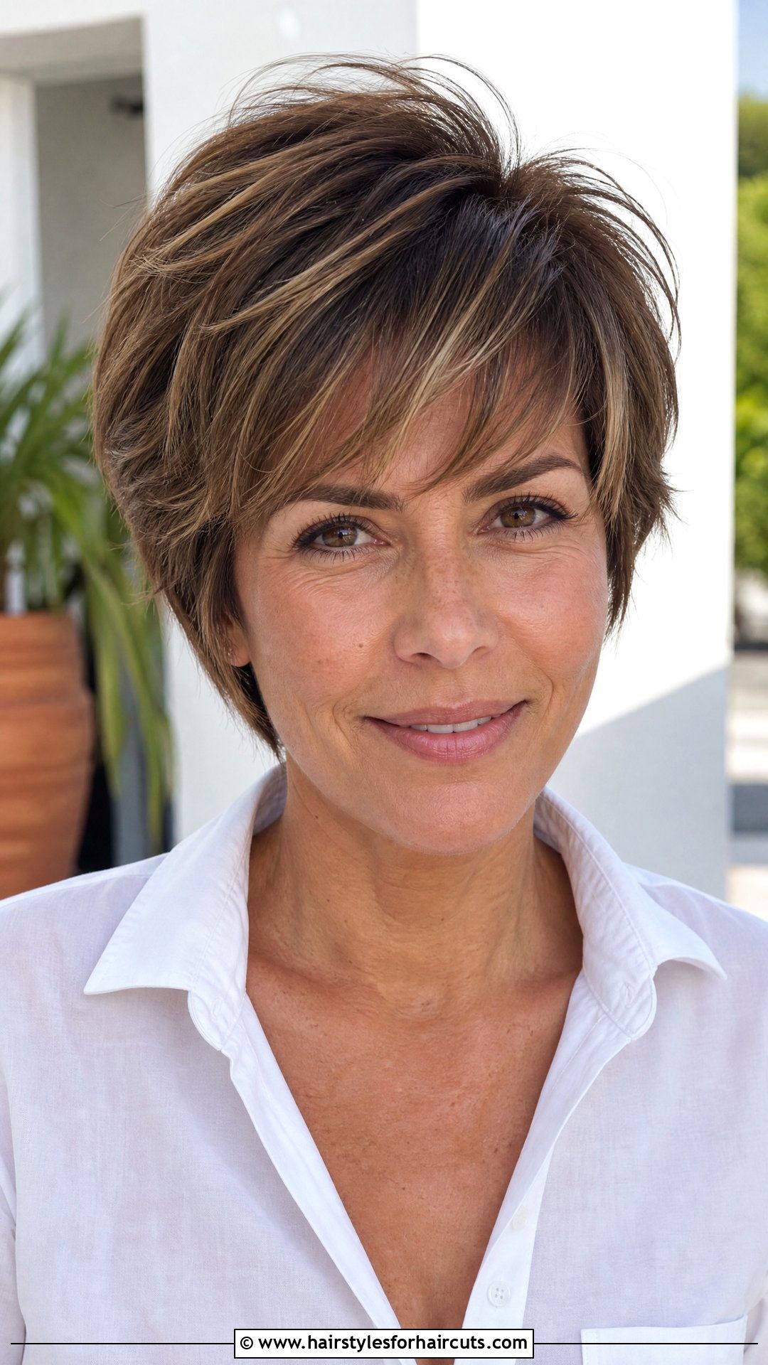 Short Layered Cut With Textured Fringe - 25 hairstyles with a fringe - 25 hairstyles with a fringe