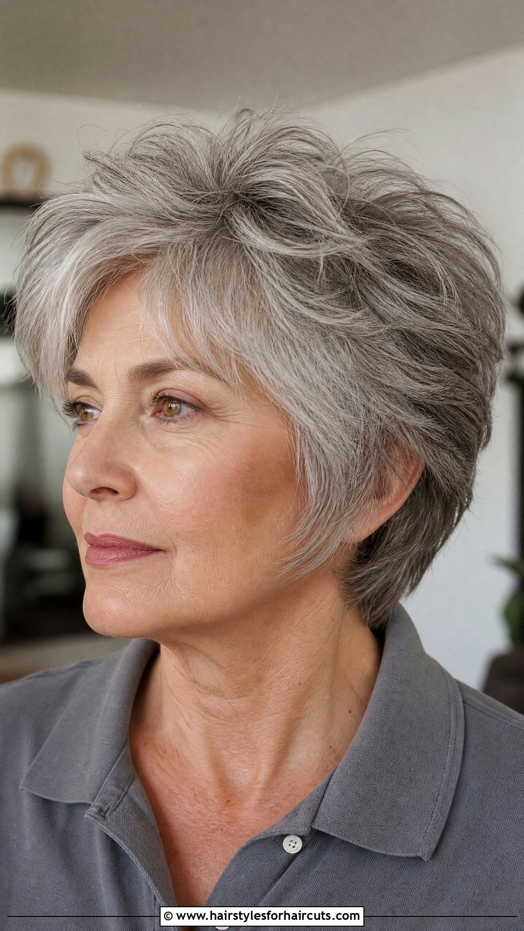 Short Layered Grey Hair - 25 grey hair womens hairstyles - 25 grey hair womens hairstyles