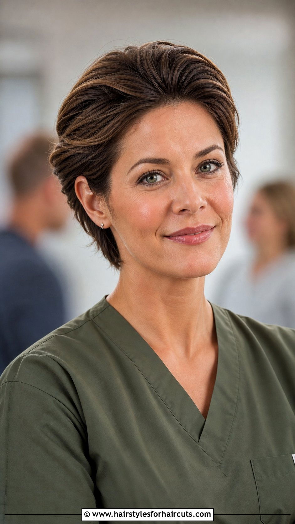 Short Layered Hair Tucked Back - 25 nursing hairstyles for short hair - 25 nursing hairstyles for short hair