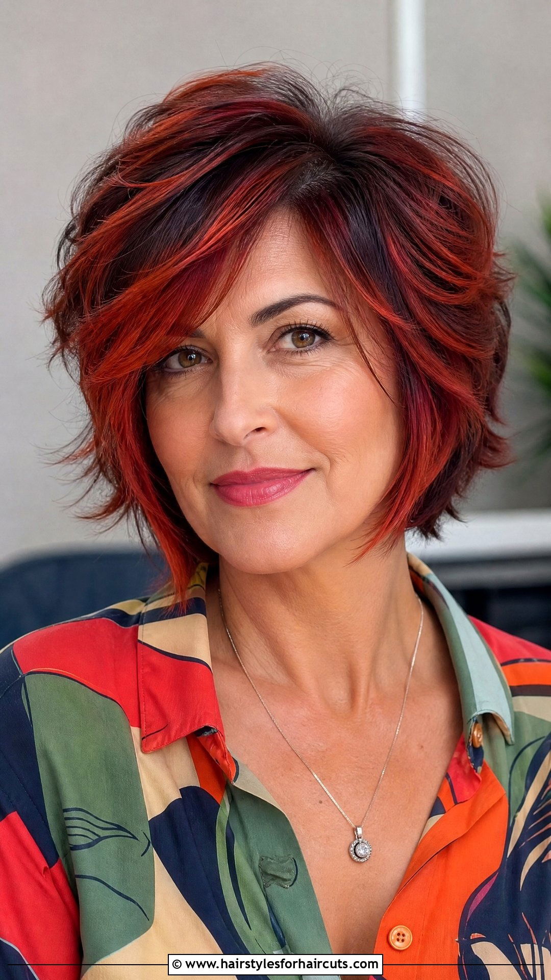 Short Layered Hair With Red Highlights - 25 highlights hair short hairstyles - 25 highlights hair short hairstyles