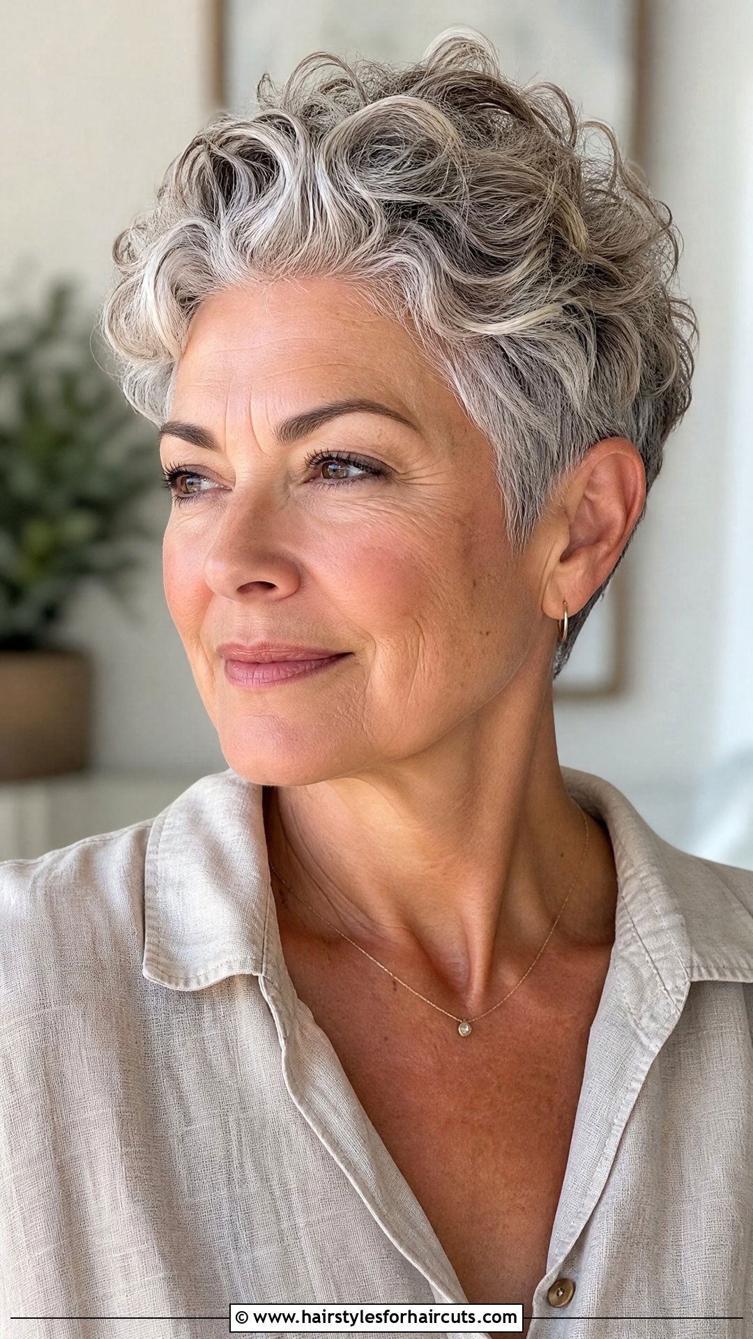 Short Layered Pixie Cut - 25 haircuts for curly hair over 50 - 25 haircuts for curly hair over 50