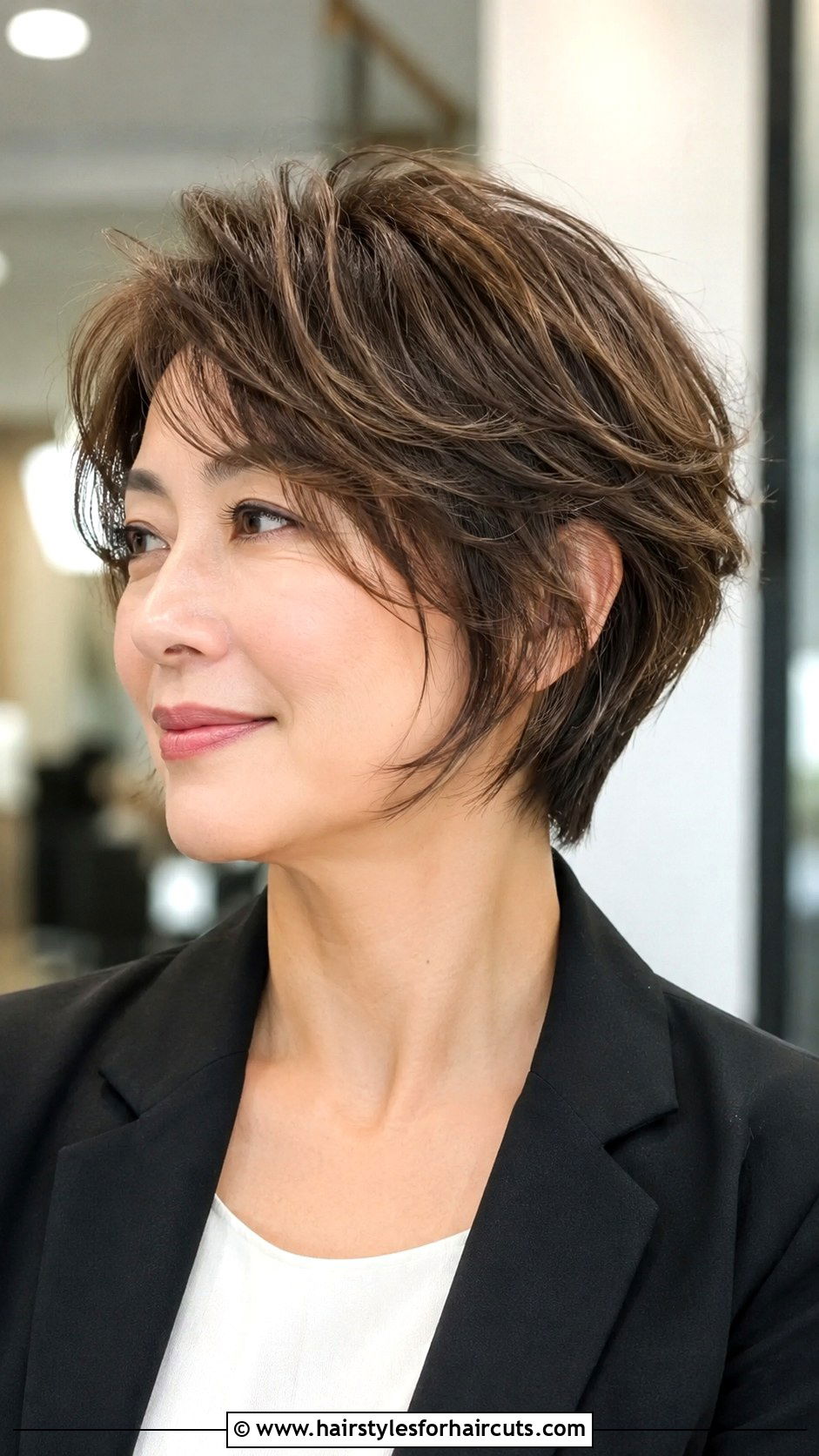 Short Layered Wavy Gradient Cut - 25 layered haircuts for short wavy hair - 25 layered haircuts for short wavy hair