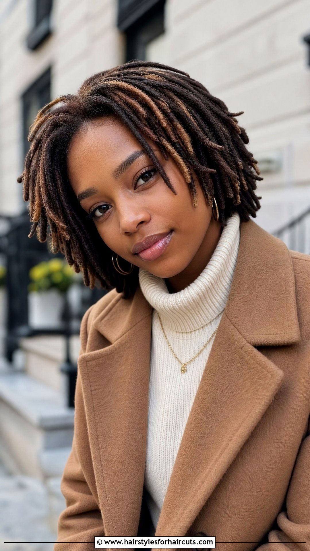 Short Locs With Highlights - 25 hairstyles for short locs - 25 hairstyles for short locs