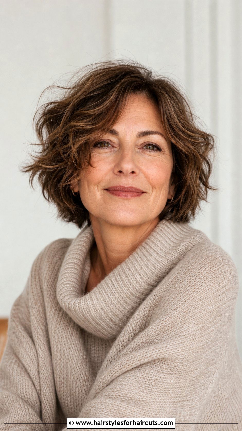 Short Messy Wavy Haircut - 25 short haircuts for wavy hair over 50 - 25 short haircuts for wavy hair over 50