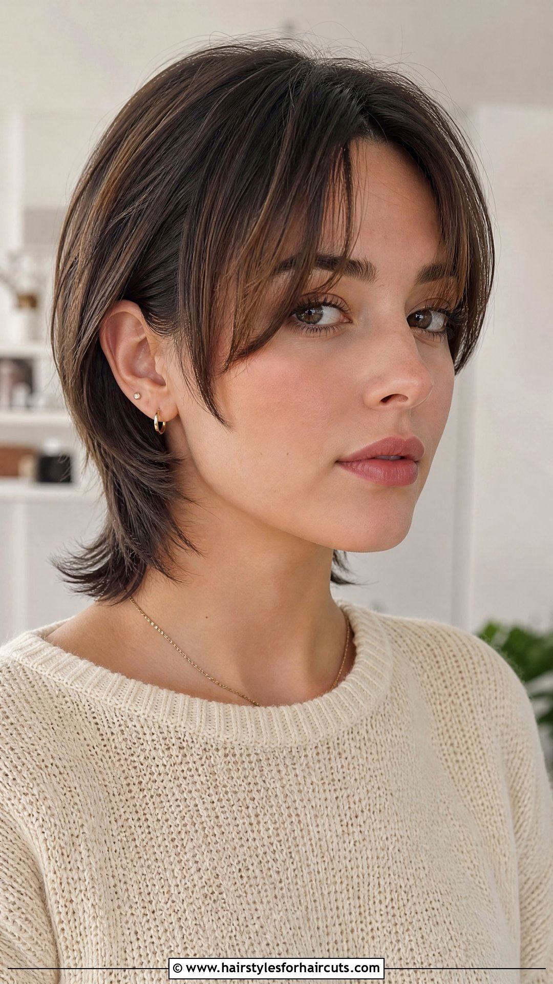 Short Mullet With Curtain Bangs - 25 mullet haircuts for straight hair - 25 mullet haircuts for straight hair