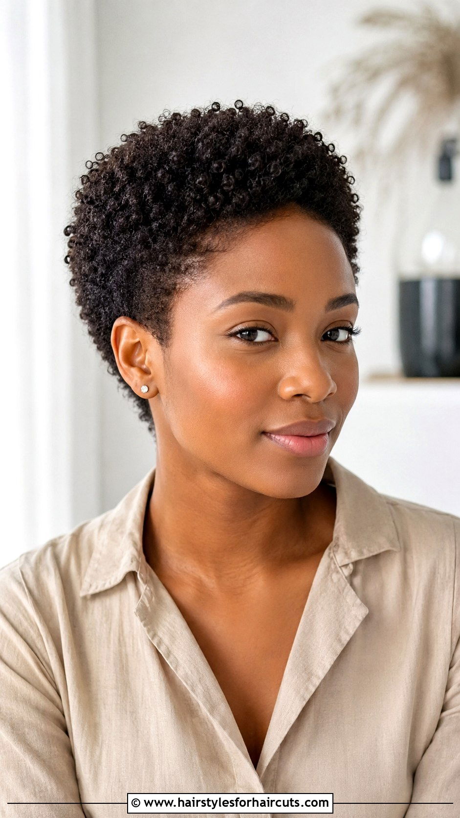 Short Natural Curly Tapered Cut - 25 back to school hairstyles for black girl - 25 back to school hairstyles for black girl