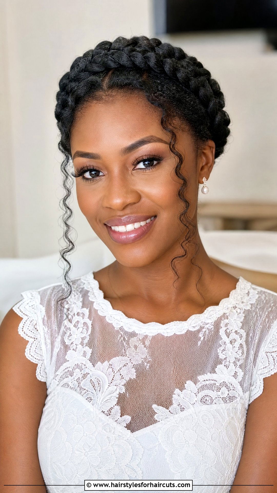 Short Natural Halo Braid - 25 beginner natural hairstyles for short hair - 25 beginner natural hairstyles for short hair