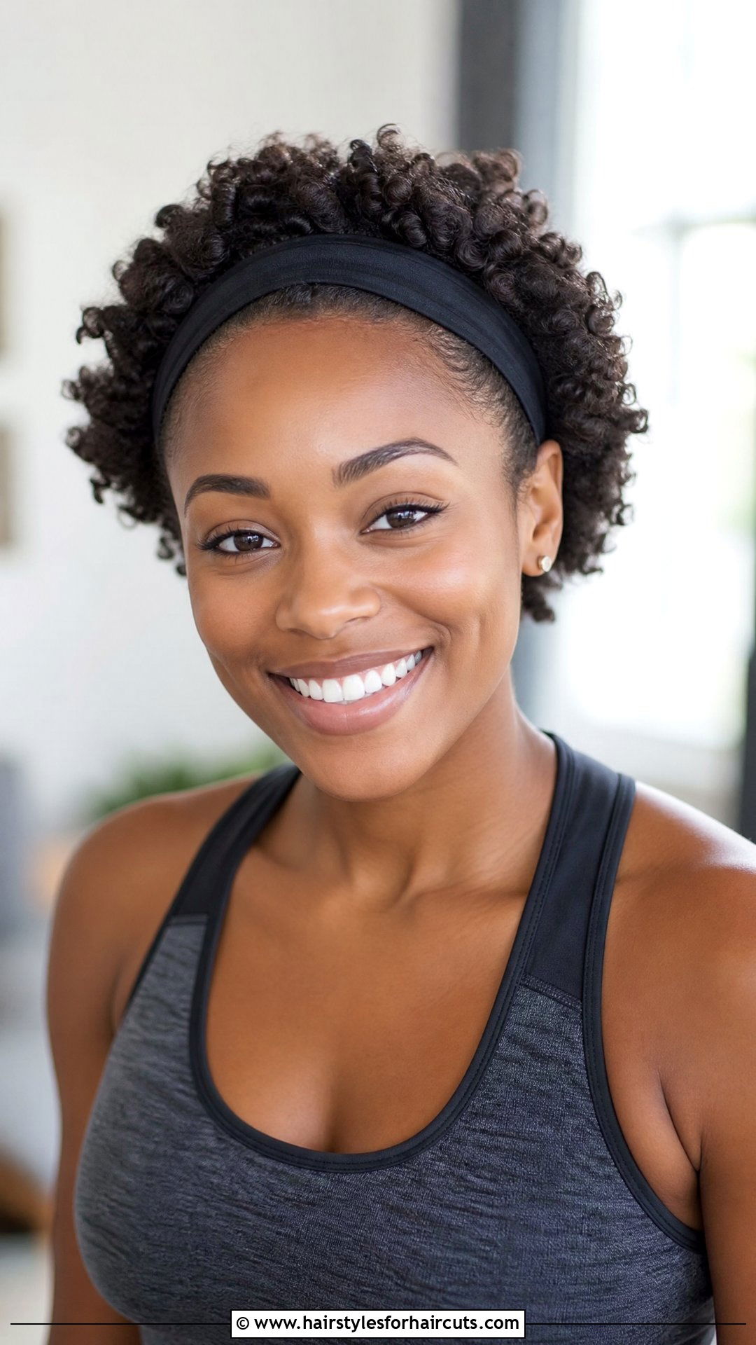Short Natural Headband Style - 25 beginner natural hairstyles for short hair - 25 beginner natural hairstyles for short hair