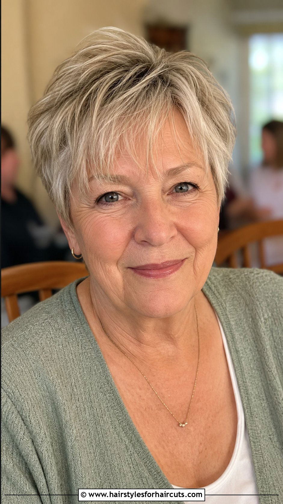 Short Pixie Cut With Wispy Bangs - 25 hairstyles with bangs for older women - 25 hairstyles with bangs for older women