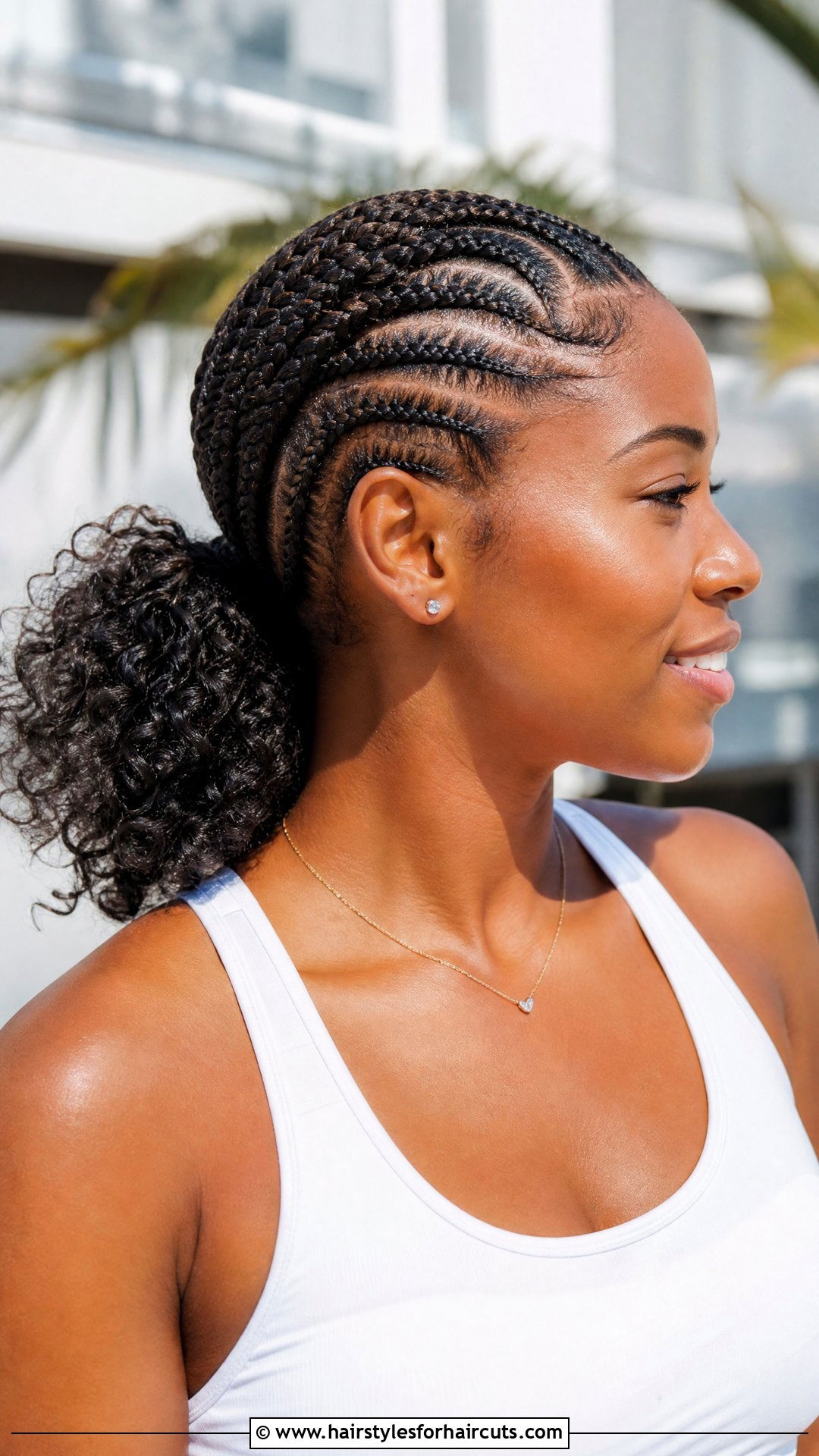 Short Ponytail With Cornrows - 25 short ponytail hairstyles for black hair - 25 short ponytail hairstyles for black hair