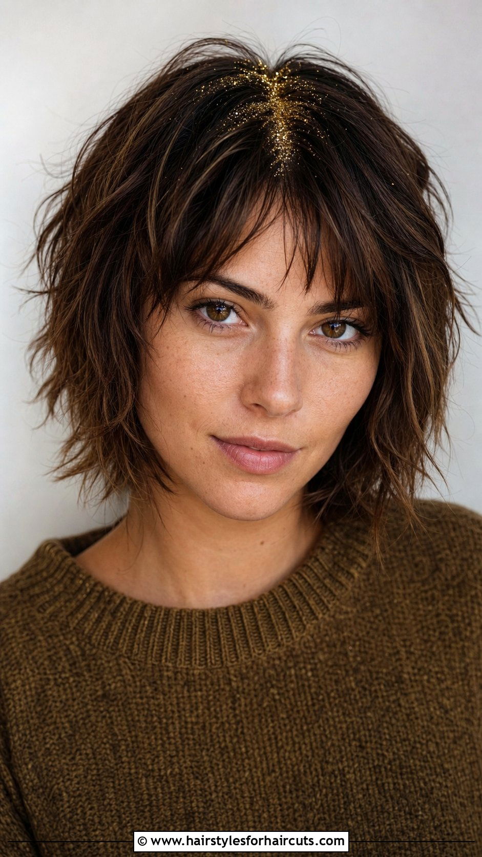 Short Shag With Glitter Roots - 25 short hair fairy hairstyles - 25 short hair fairy hairstyles