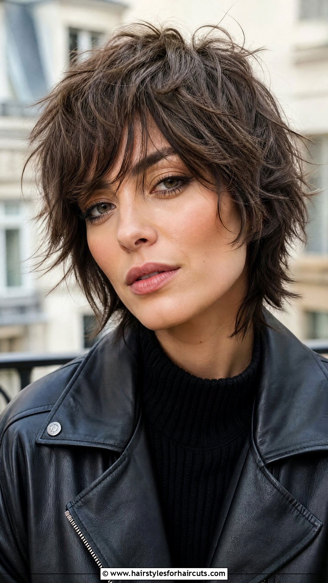 Short Shag With Winter Layers - 25 cute winter hairstyles for short hair - 25 cute winter hairstyles for short hair