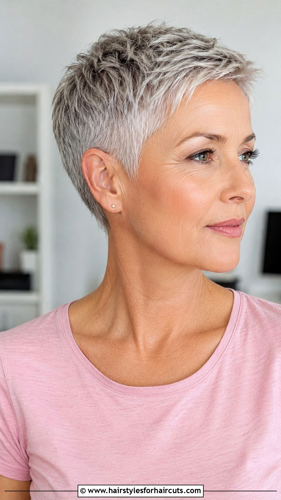 Short Silver Pixie Cut - 25 going grey hairstyles - 25 going grey hairstyles