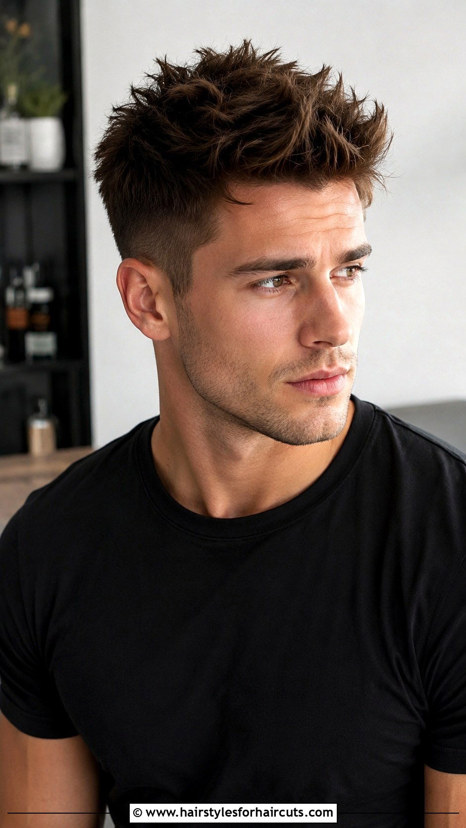 Short Spiky Textured Top - 25 hair receding hairstyles - 25 hair receding hairstyles