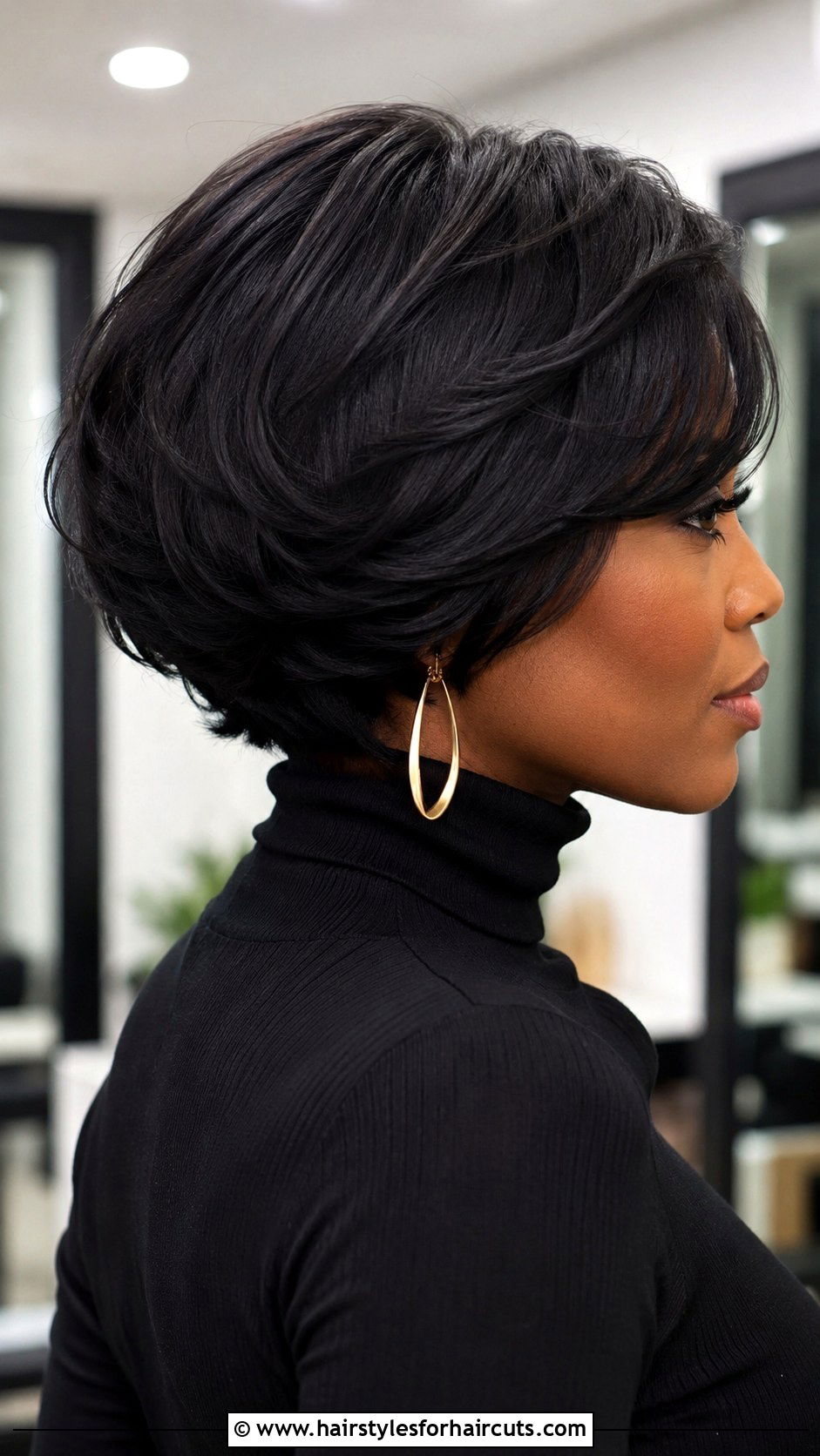 Short Stacked Bob - 25 bob cut hairstyles for black ladies - 25 bob cut hairstyles for black ladies
