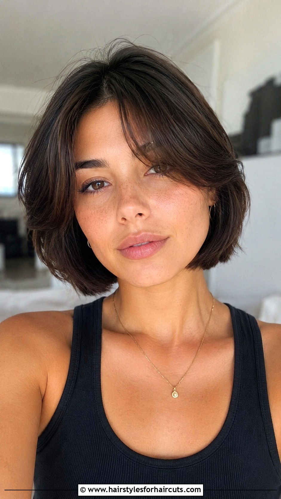 Short Straight Hair With Curtain Bangs - 25 short straight hairstyles for black hair - 25 short straight hairstyles for black hair