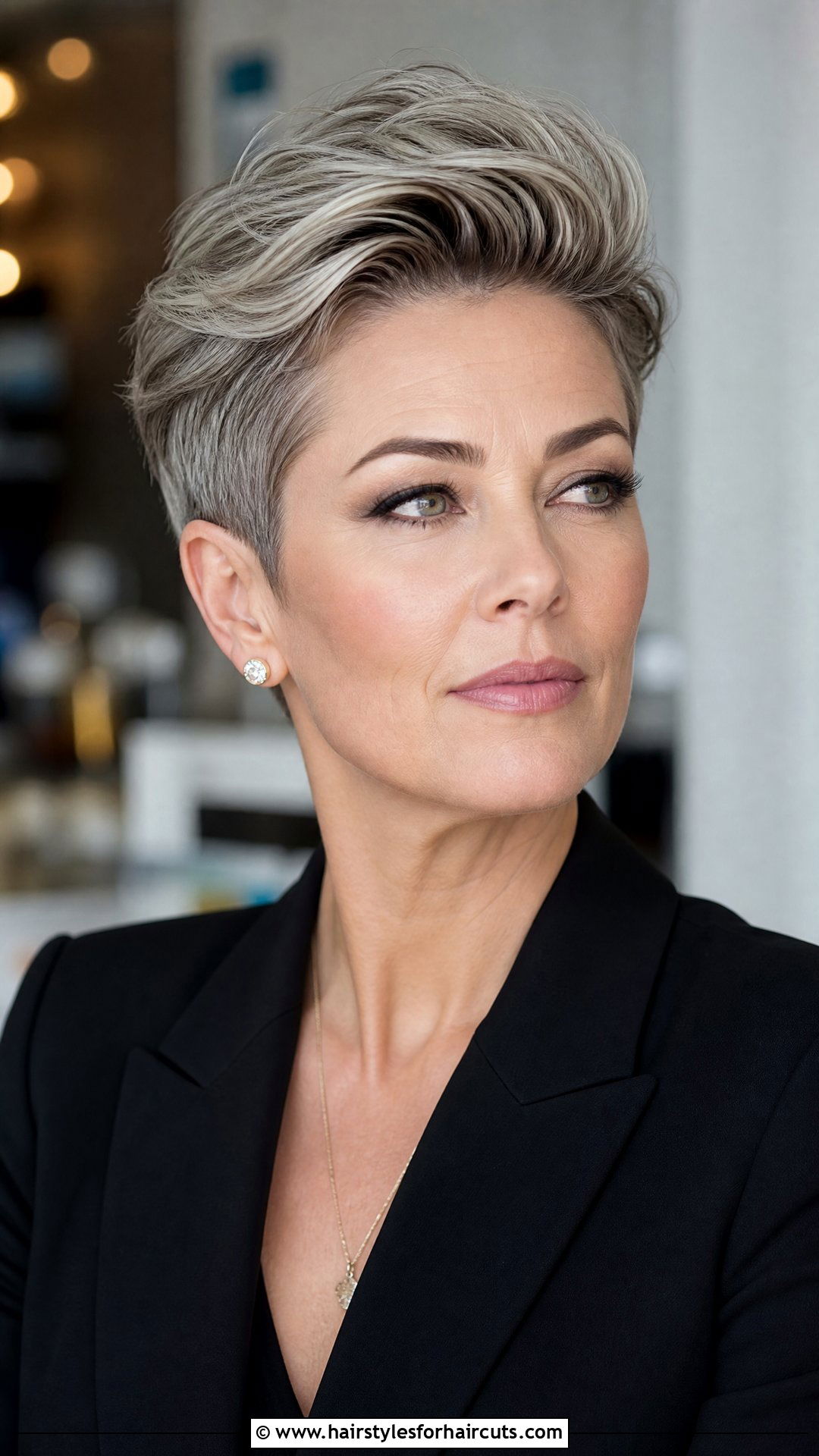 Short Tapered Pixie With Volume - 25 hairstyles over 65 - 25 hairstyles over 65