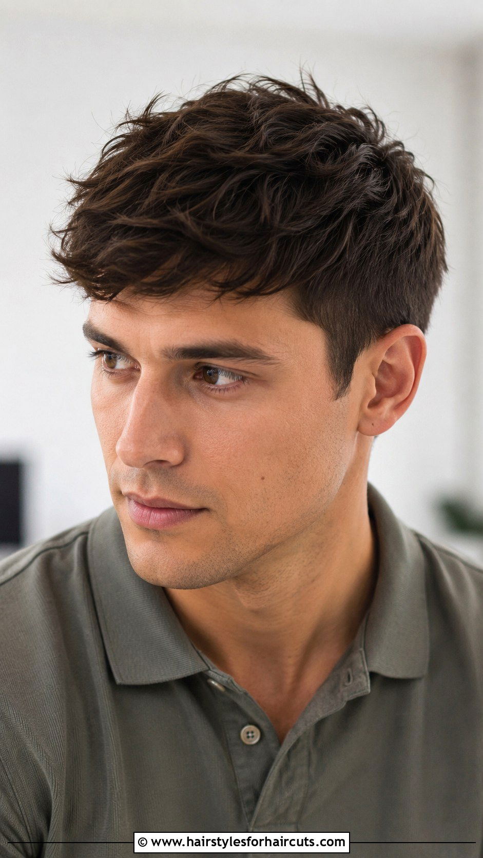 Short Textured Brunette Hair - 25 bad bunny haircuts - 25 bad bunny haircuts