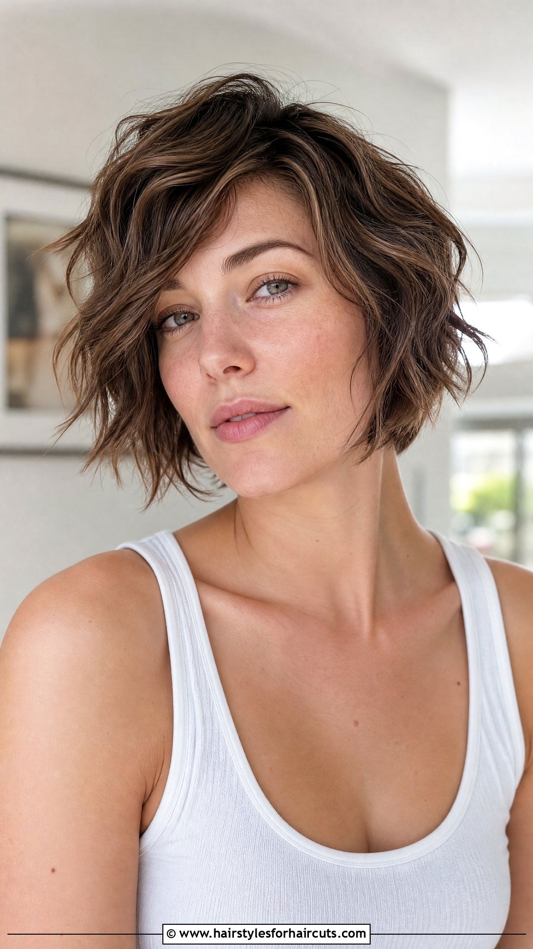 Short Textured Wavy Crop - 25 wavy hairstyles for short hair - 25 wavy hairstyles for short hair
