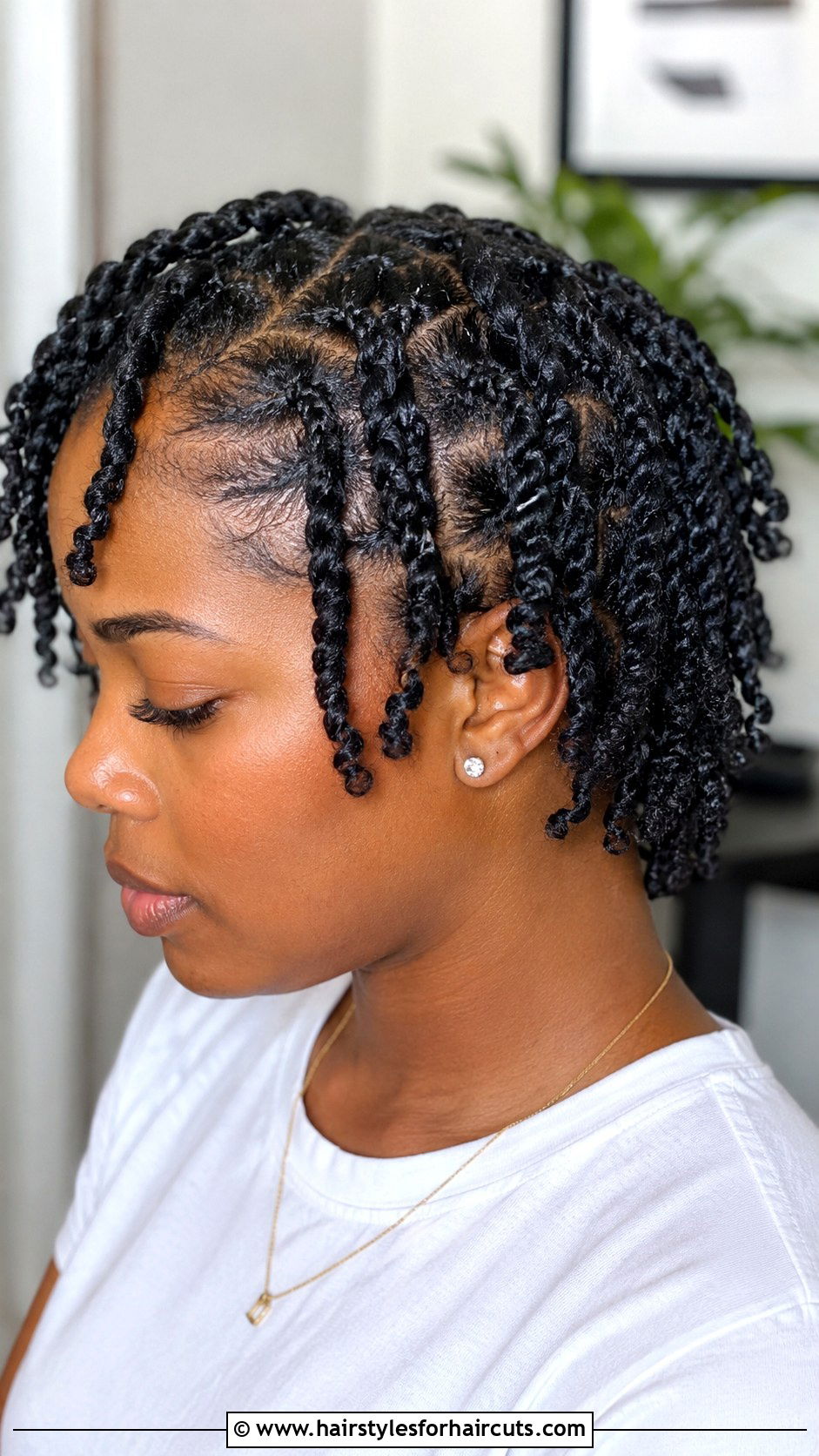 Short Twisted Protective Style - 25 haircuts for black women with thin hair - 25 haircuts for black women with thin hair