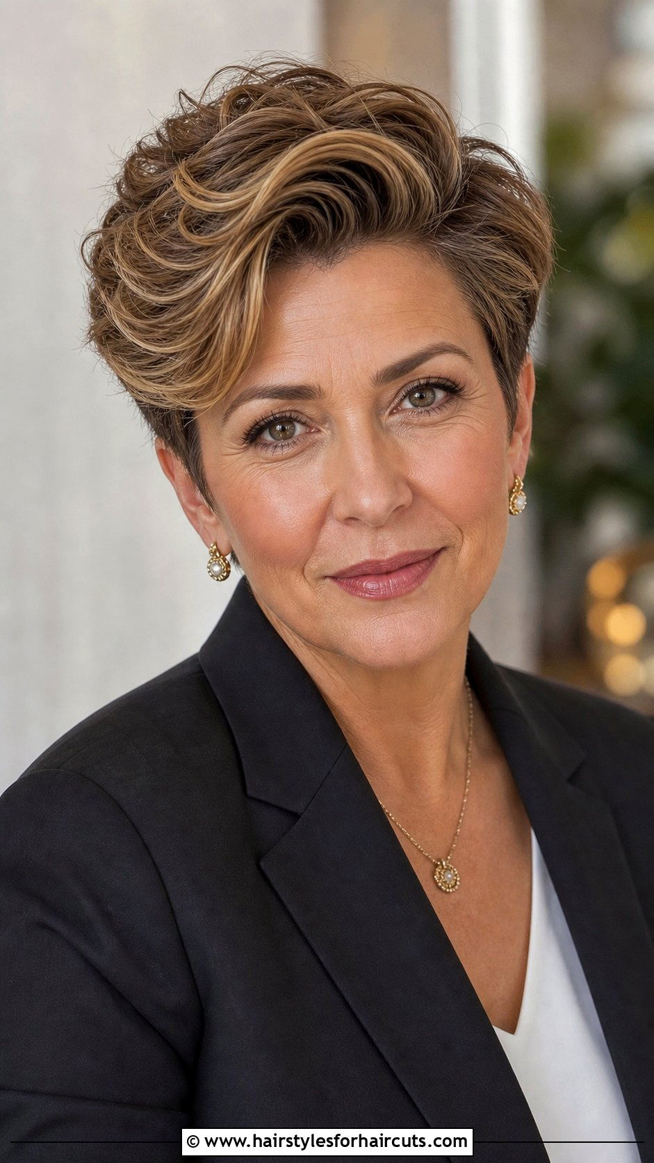 Short Voluminous Wavy Crop - 25 short haircuts for wavy hair over 50 - 25 short haircuts for wavy hair over 50