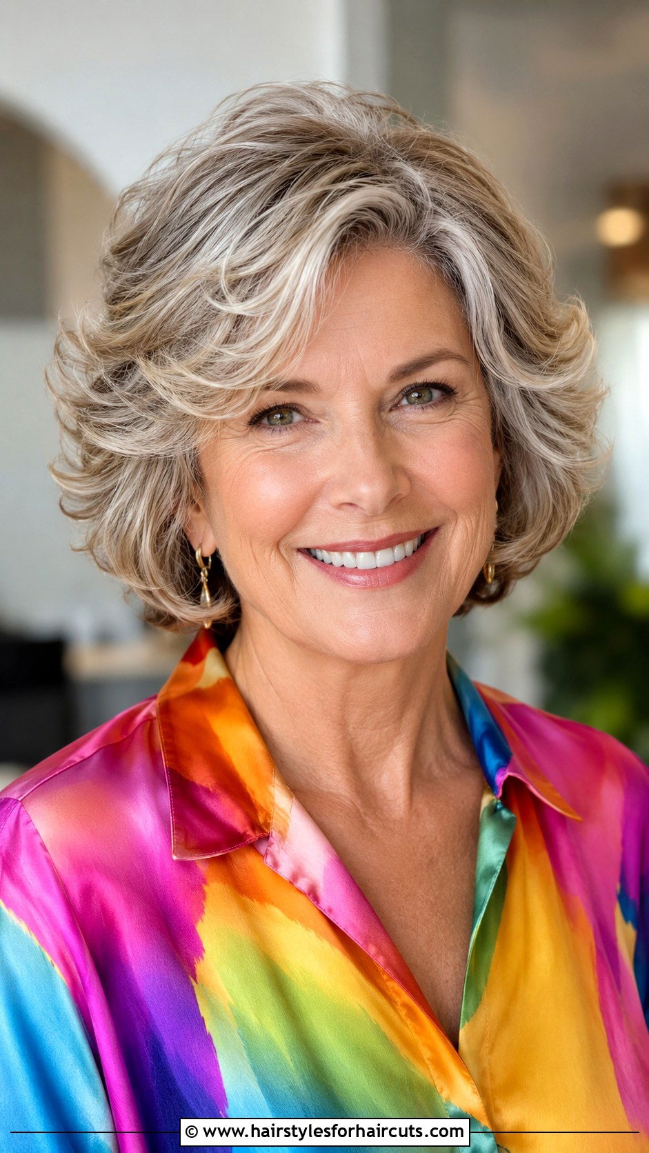 Short Wavy Feathered Haircut - 25 haircuts for older women with wavy hair - 25 haircuts for older women with wavy hair