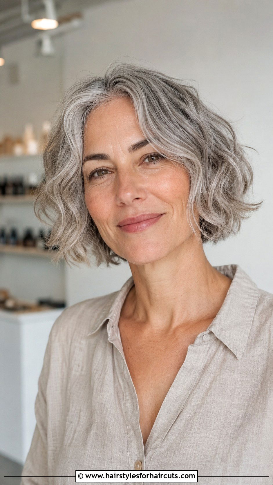 Short Wavy Gray Bob - 25 gray hairstyles short - 25 gray hairstyles short