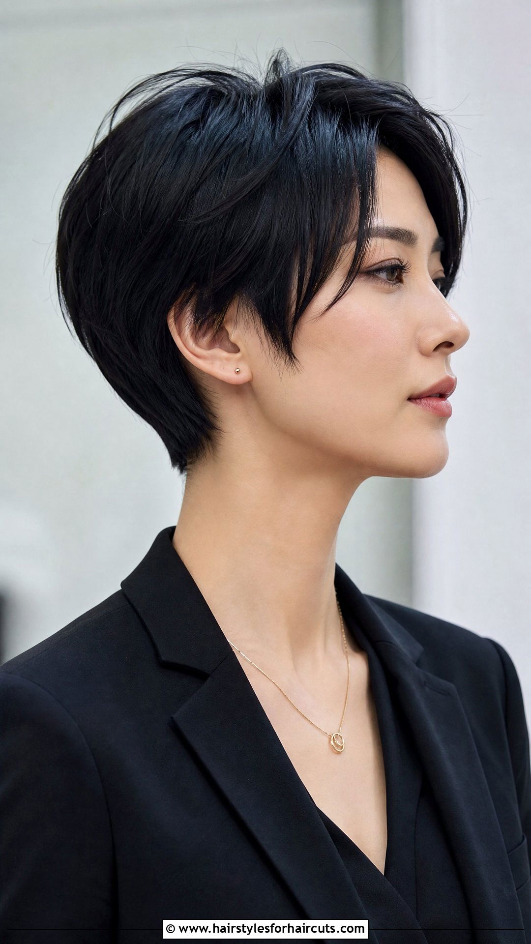 Short Wedge Cut With Raven Black - 25 hairstyles and colors for women - 25 hairstyles and colors for women