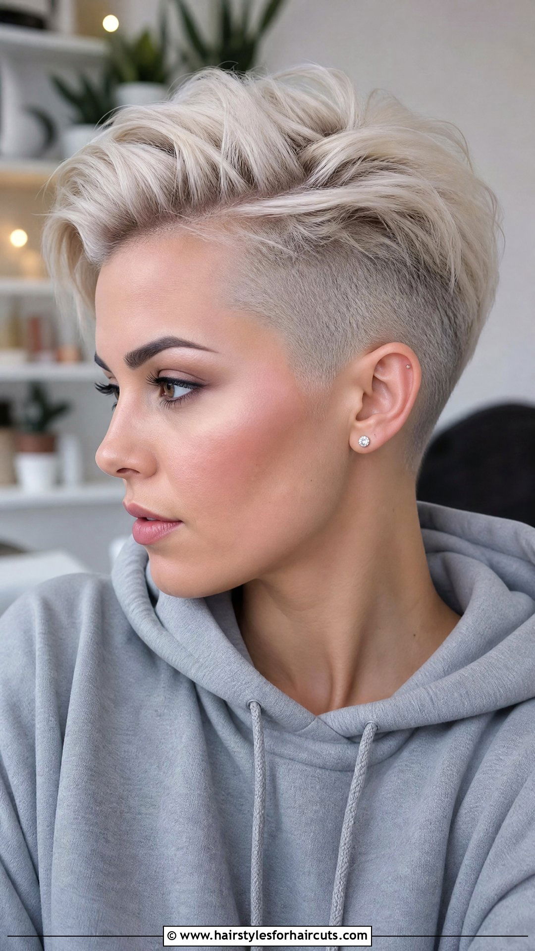 Short White Hair With Undercut - 25 white hairstyles - 25 white hairstyles