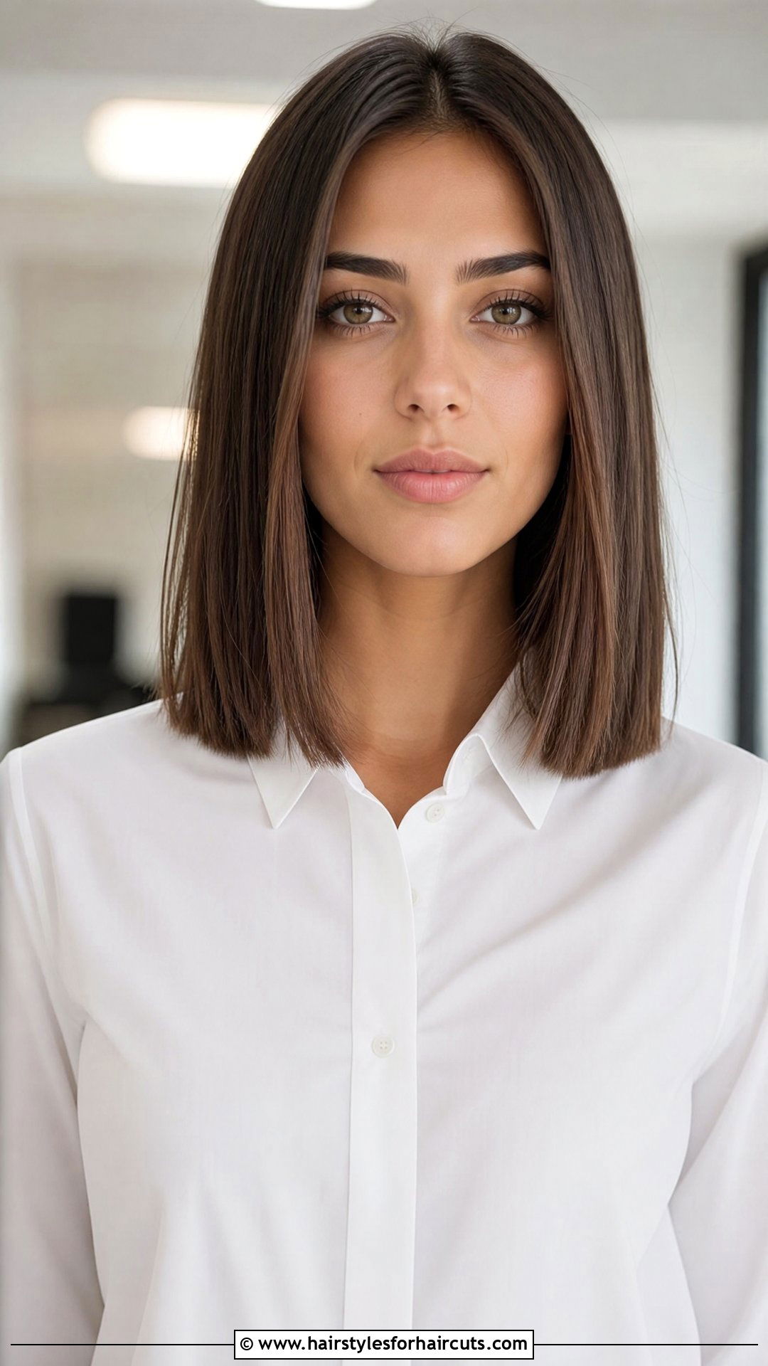 Shoulder Length Blunt Cut - 25 good haircuts for growing out hair - 25 good haircuts for growing out hair