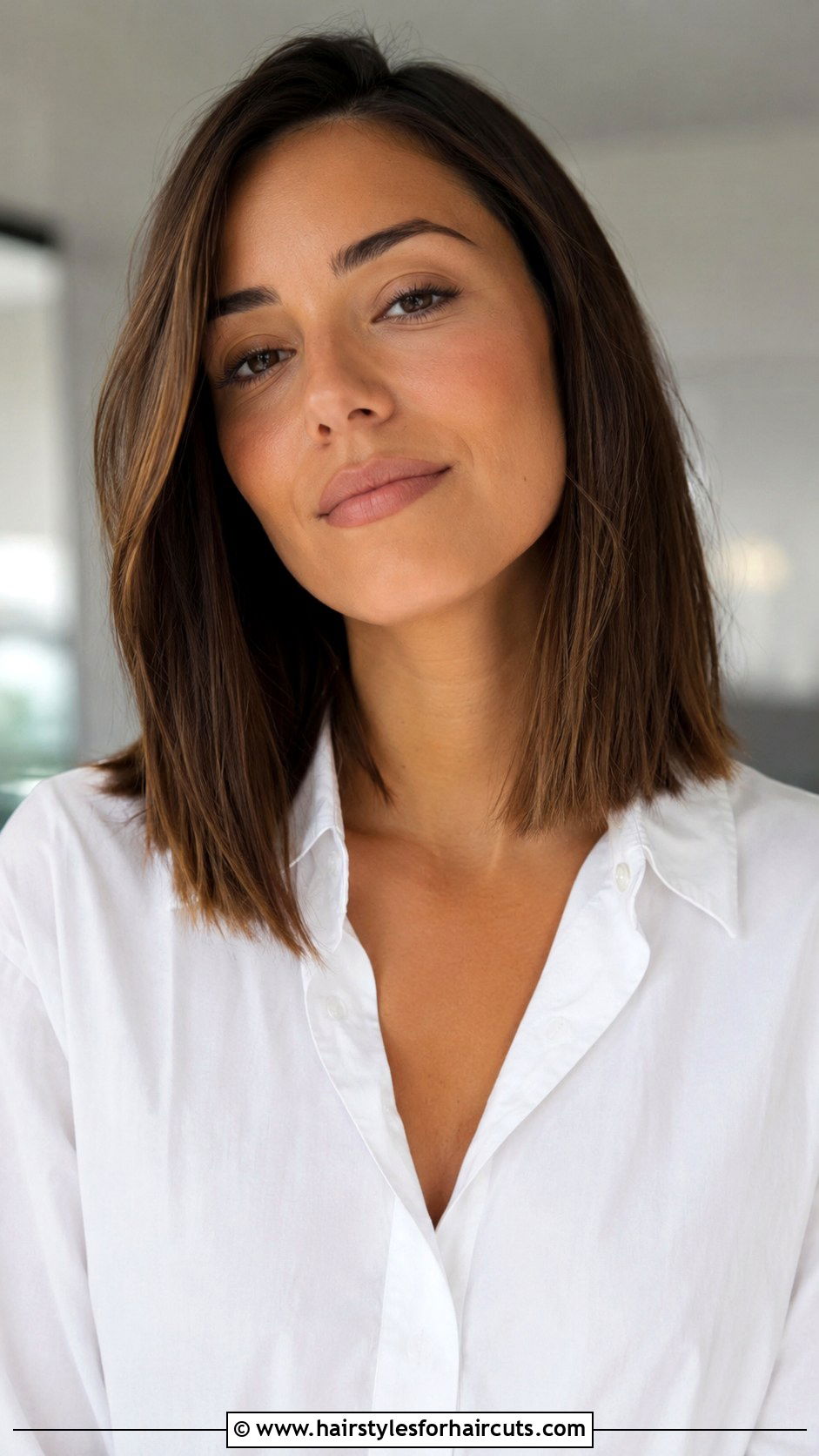 Shoulder Length Blunt Cut - 25 haircuts for women over 30 - 25 haircuts for women over 30