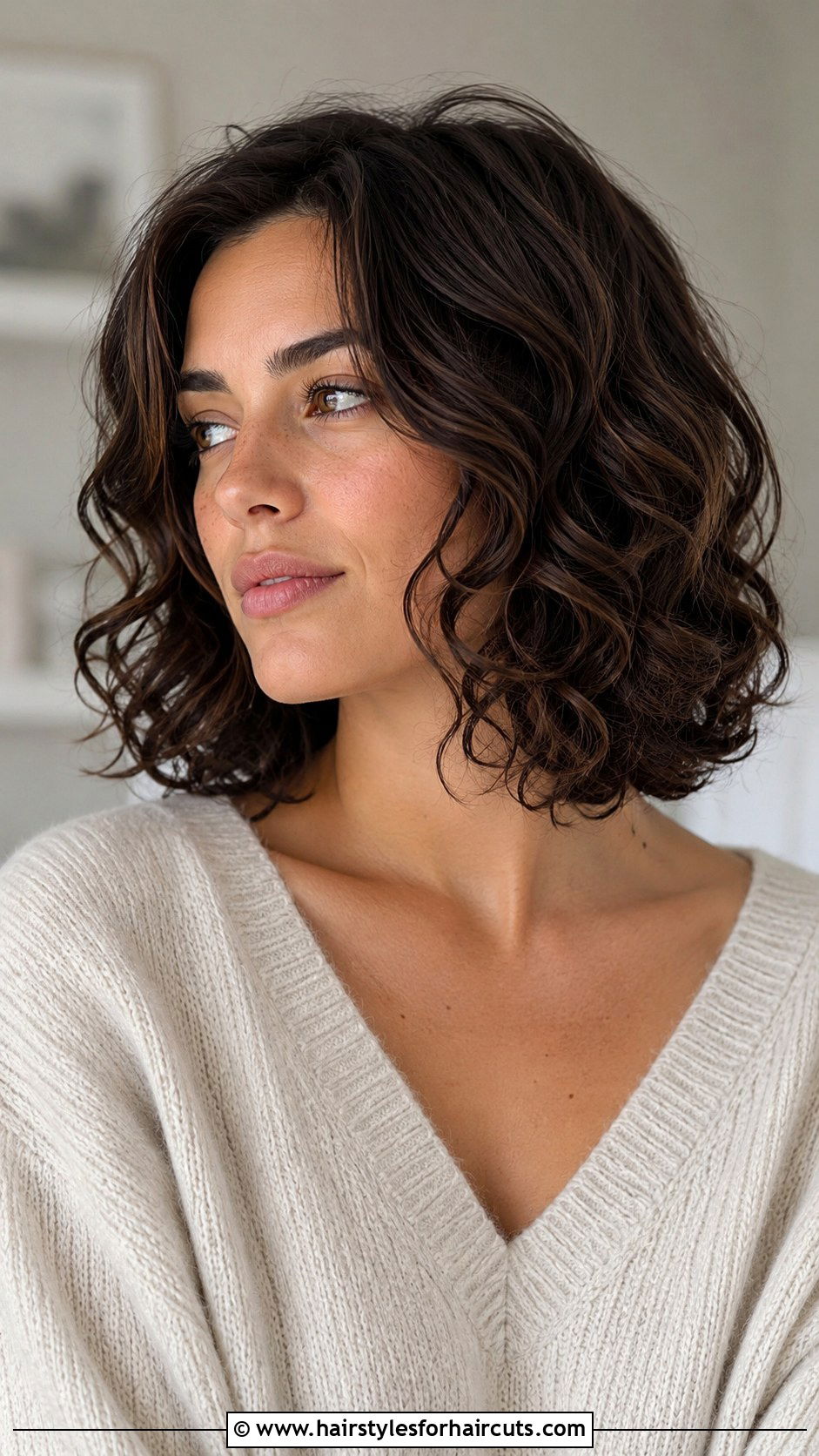 Shoulder Length Curly Bob - 25 curly hair baddie hairstyles - 25 curly hair baddie hairstyles