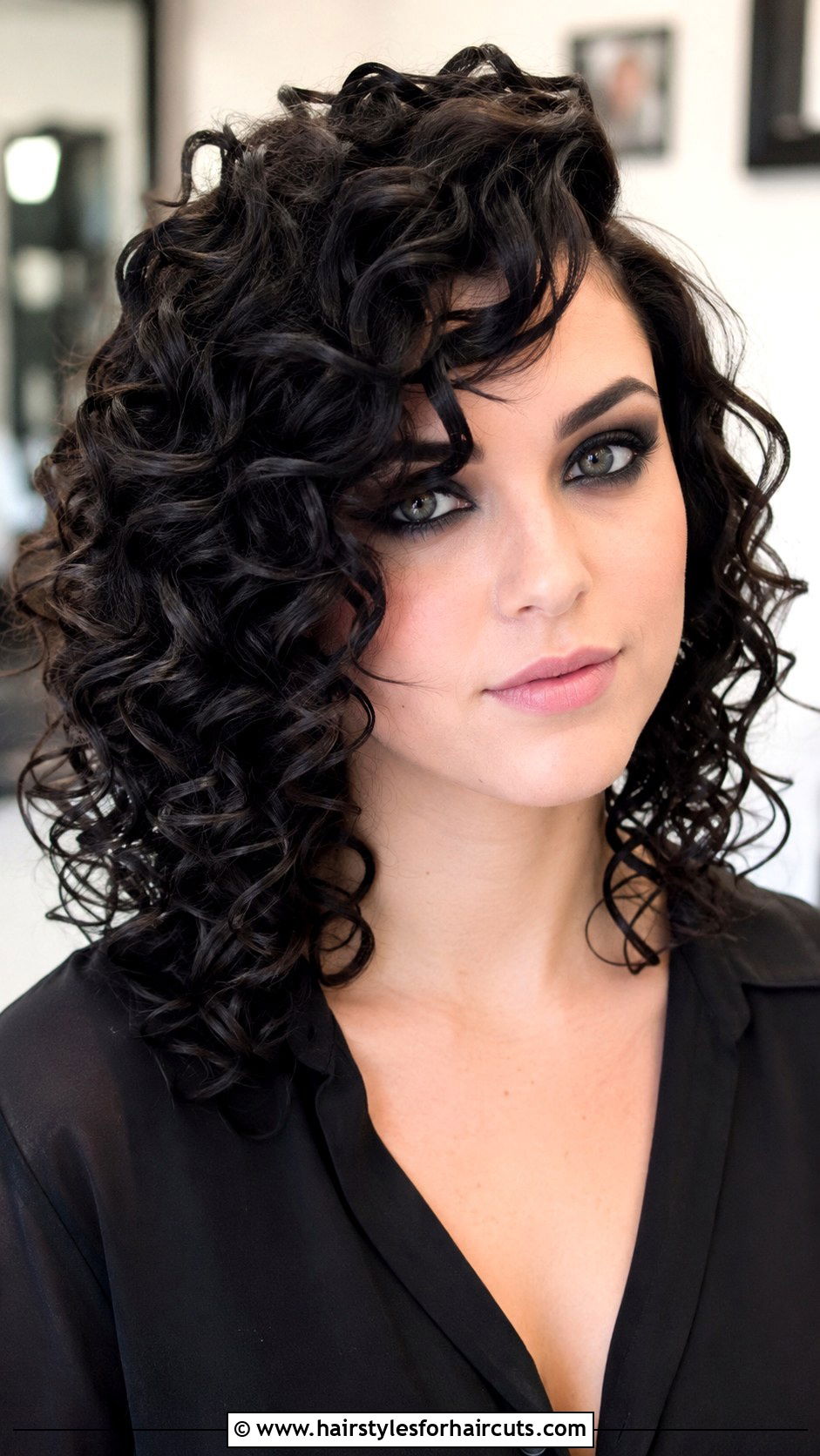 Shoulder Length Emo Spiral Curls - 25 emo hairstyles for curly hair - 25 emo hairstyles for curly hair