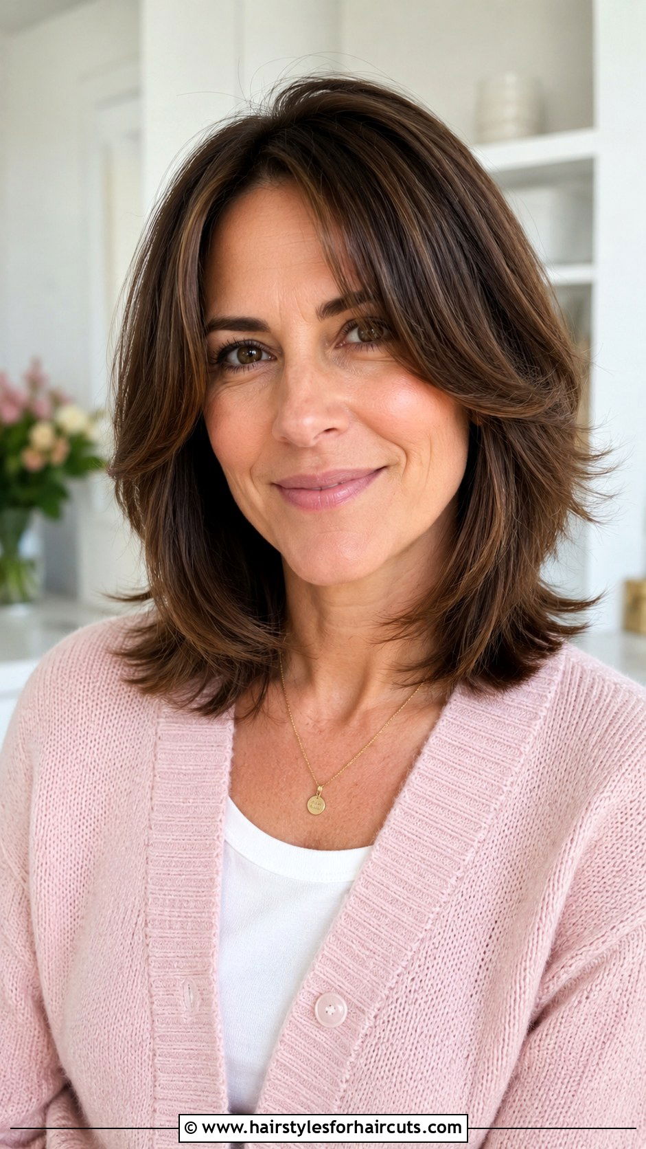 Shoulder Length Feathered Haircut - 25 good haircuts for thin hair women - 25 good haircuts for thin hair women