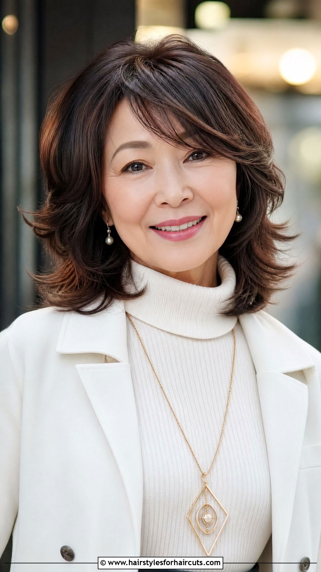 Shoulder Length Feathered Layers - 25 grey hair hairstyles for older asian woman - 25 grey hair hairstyles for older asian woman