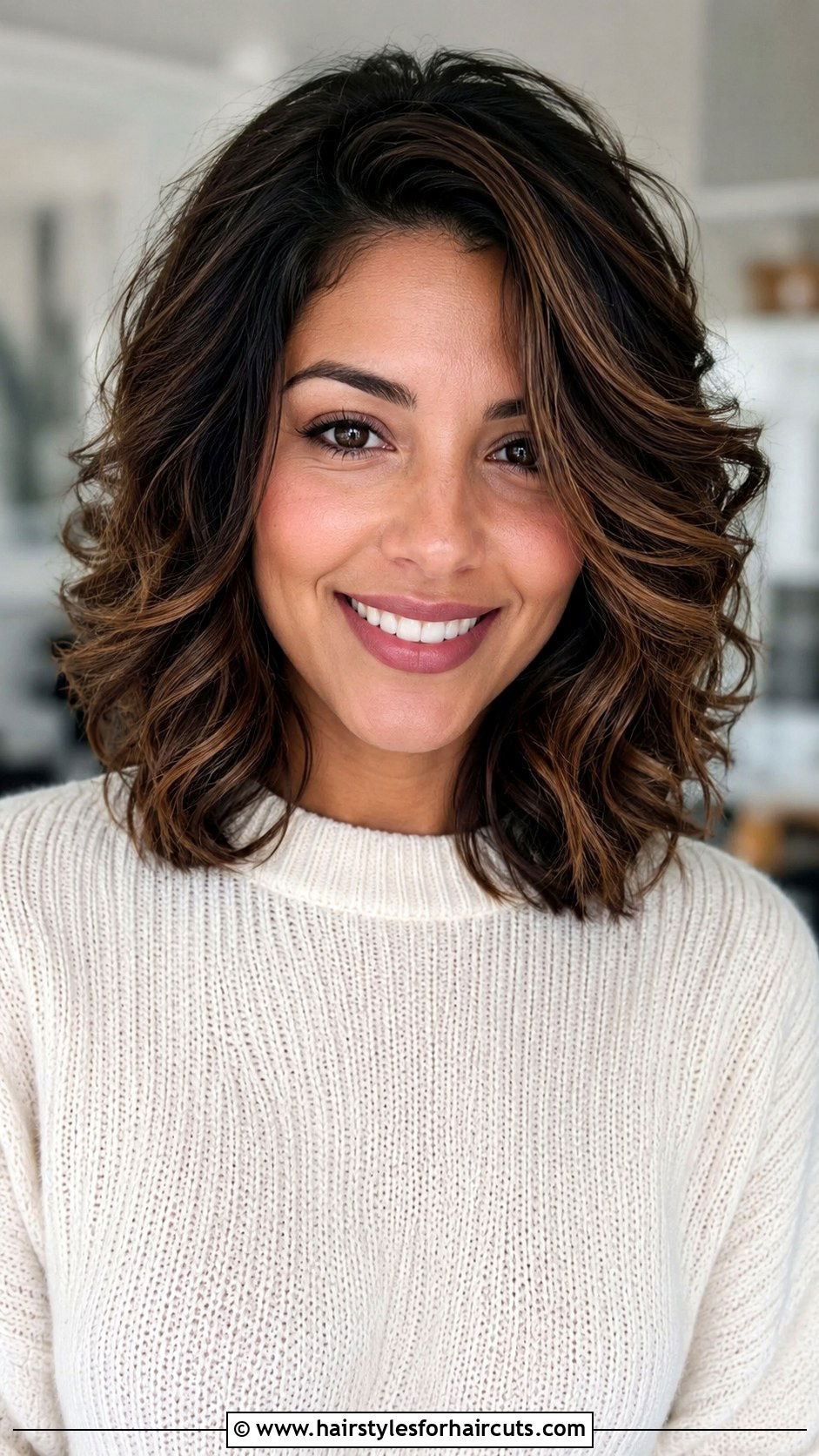 Shoulder Length Layered Haircut - 25 haircuts for thick curly hair women - 25 haircuts for thick curly hair women