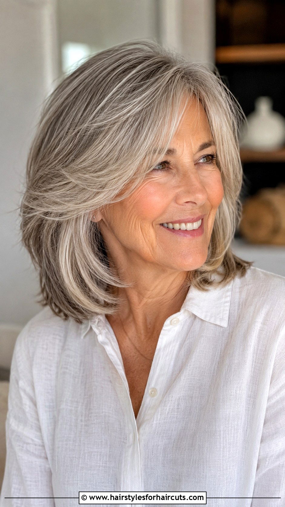 Shoulder Length Layered Haircut - 25 haircuts for women over 65 - 25 haircuts for women over 65