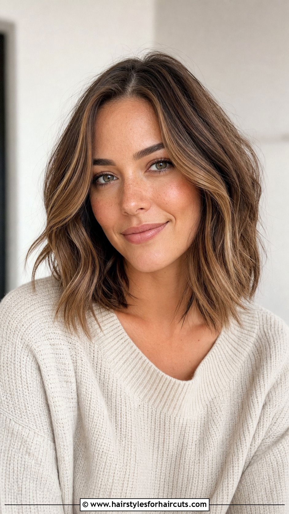 Shoulder Length Wavy Lob Haircut - 25 haircuts thick wavy hair - 25 haircuts thick wavy hair