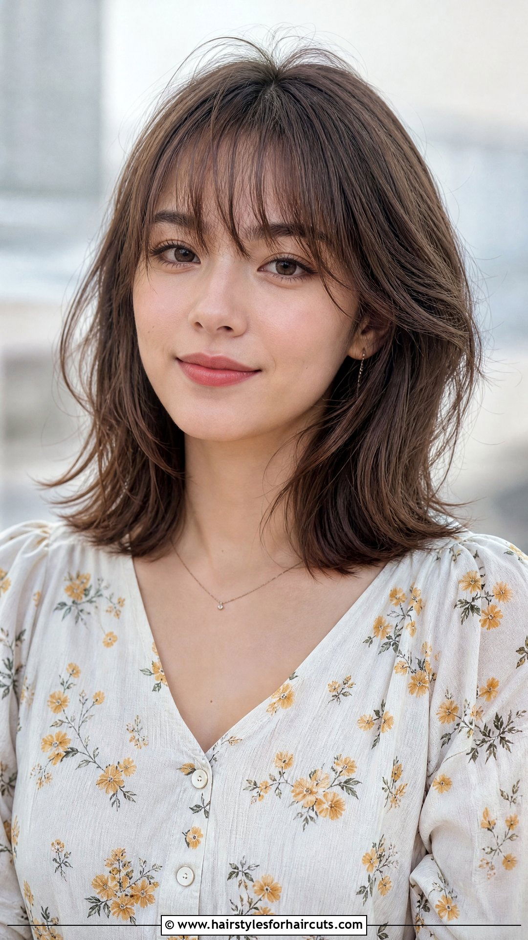 Shoulder Length Wispy Bangs Haircut - 25 medium womens haircuts - 25 medium womens haircuts