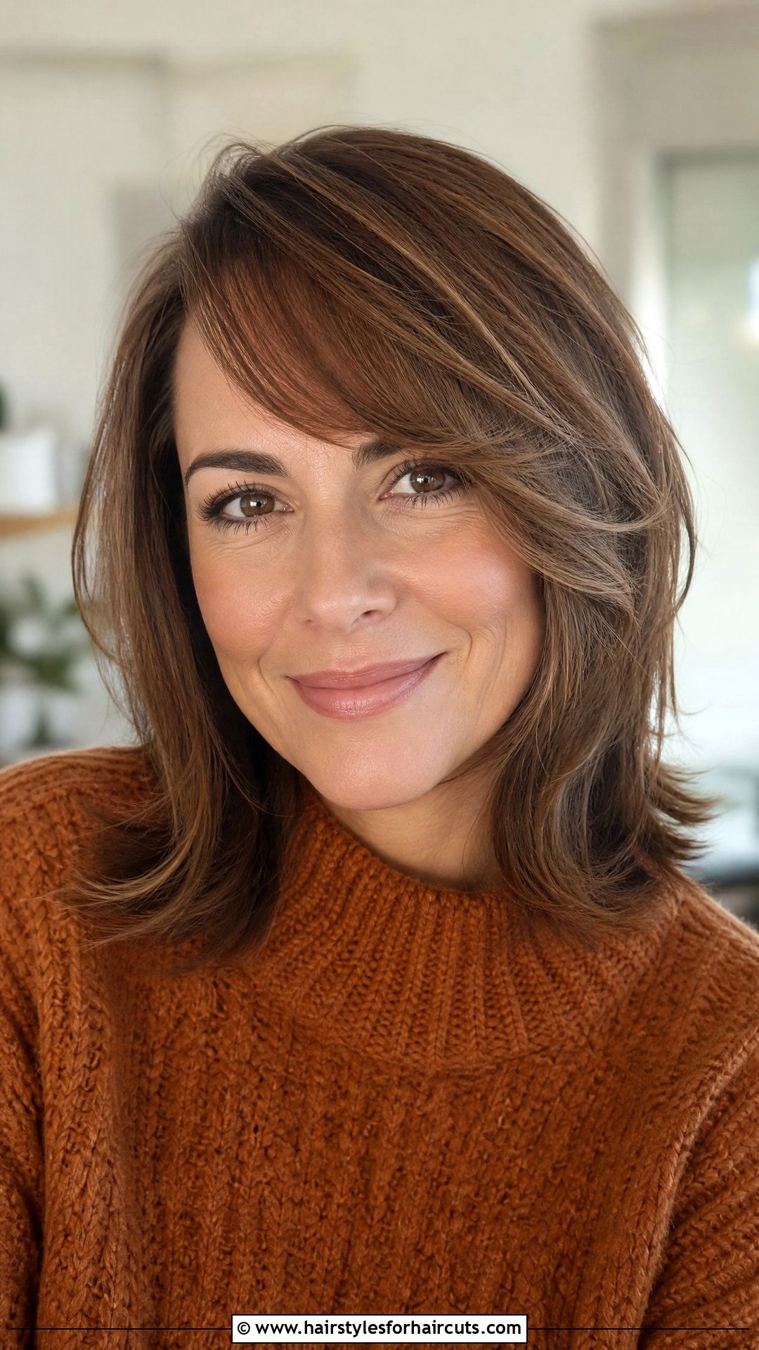 Side Bangs Layered Haircut - 25 haircuts for bangs - 25 haircuts for bangs