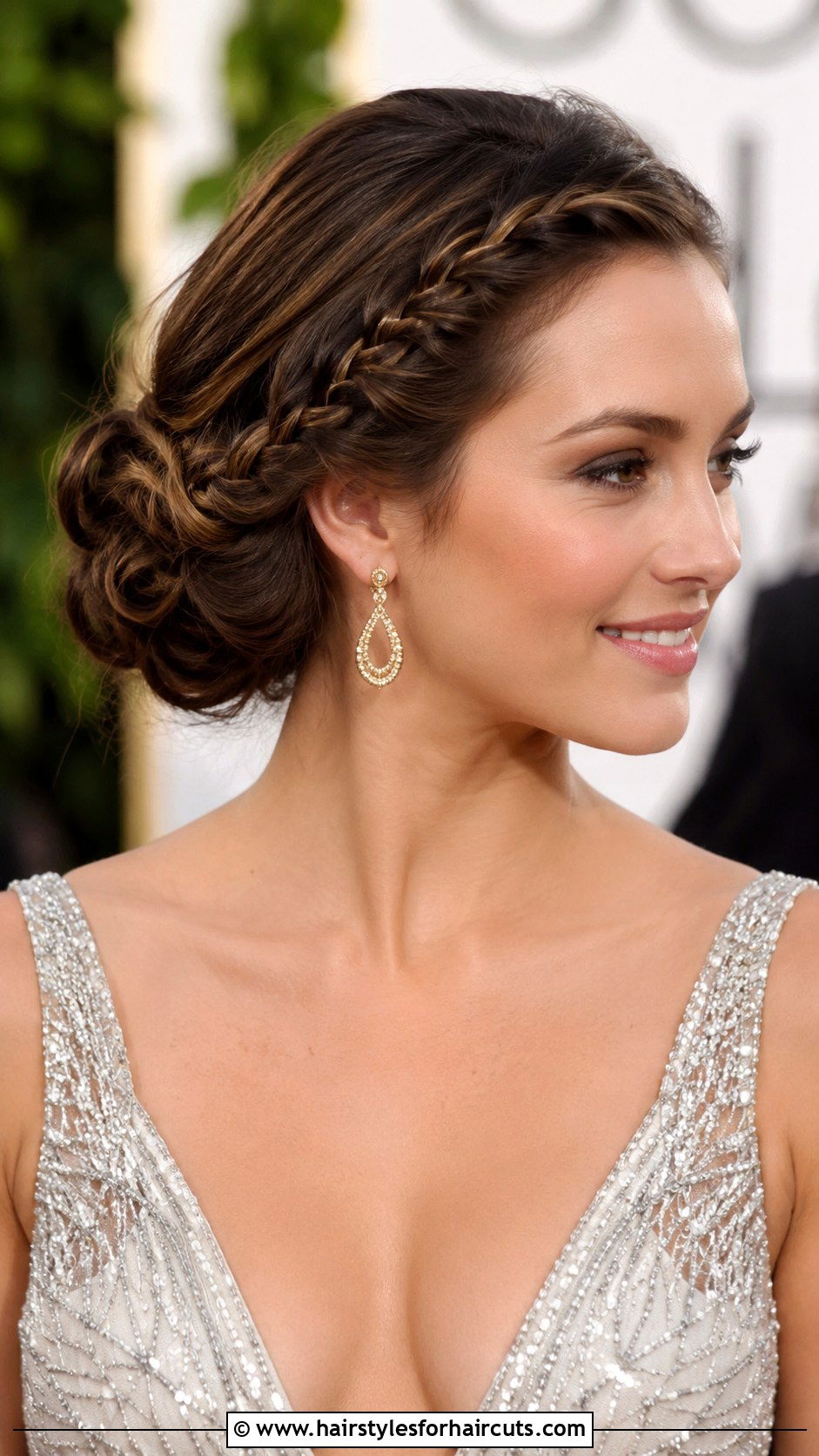 Side Braid Updo Hairstyle - 25 evening hairstyles - 25 evening hairstyles