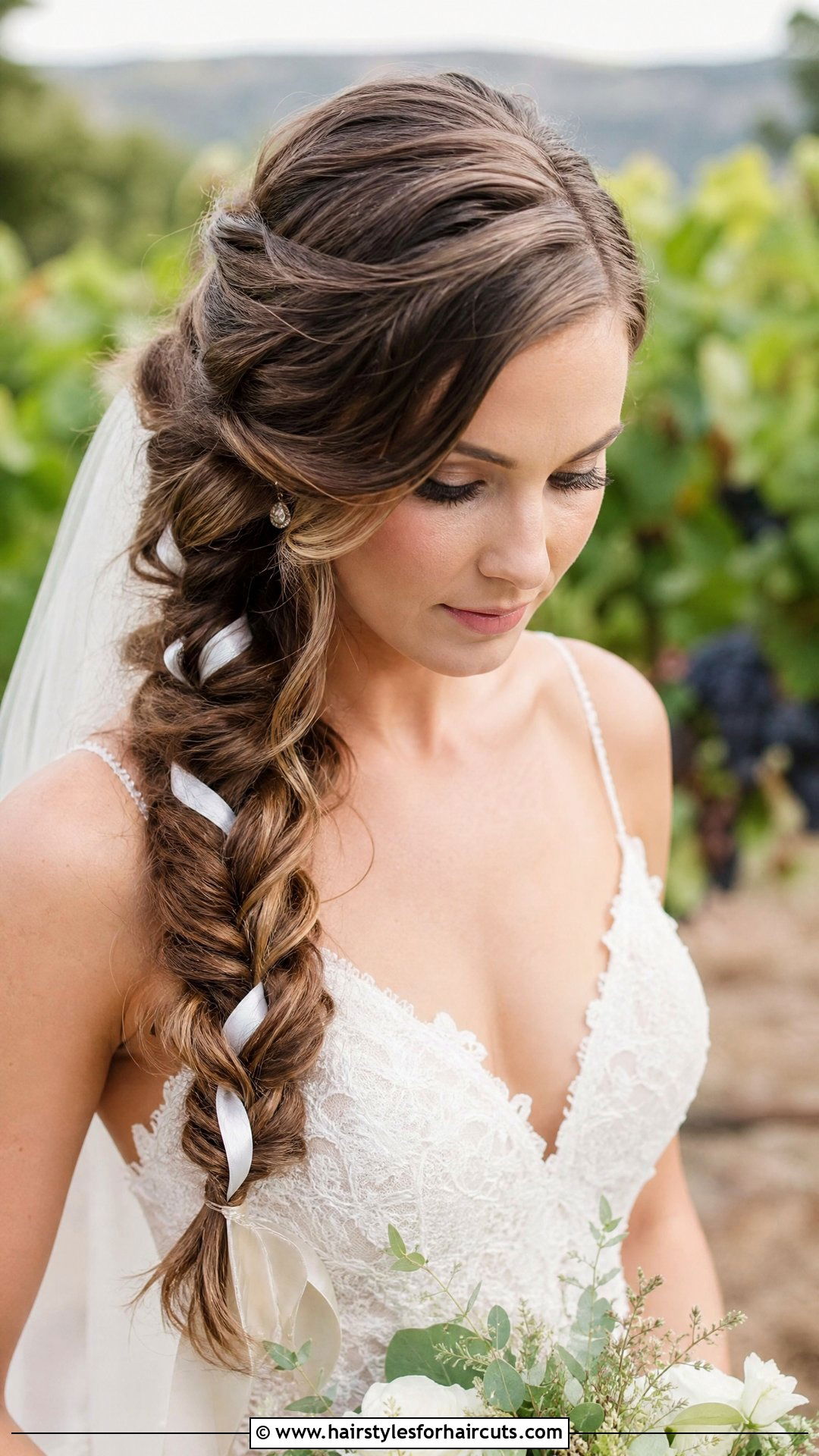 Side Braid Wedding Hairstyle - 25 wedding hairstyles medium hair - 25 wedding hairstyles medium hair