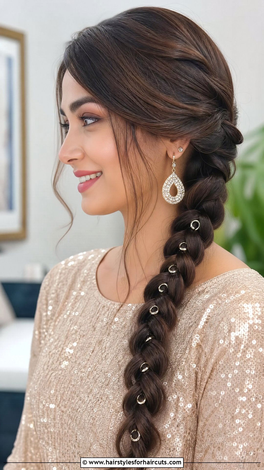Side Braid With Accessories - 25 side braid long hair trendy braided hairstyles - 25 side braid long hair trendy braided hairstyles