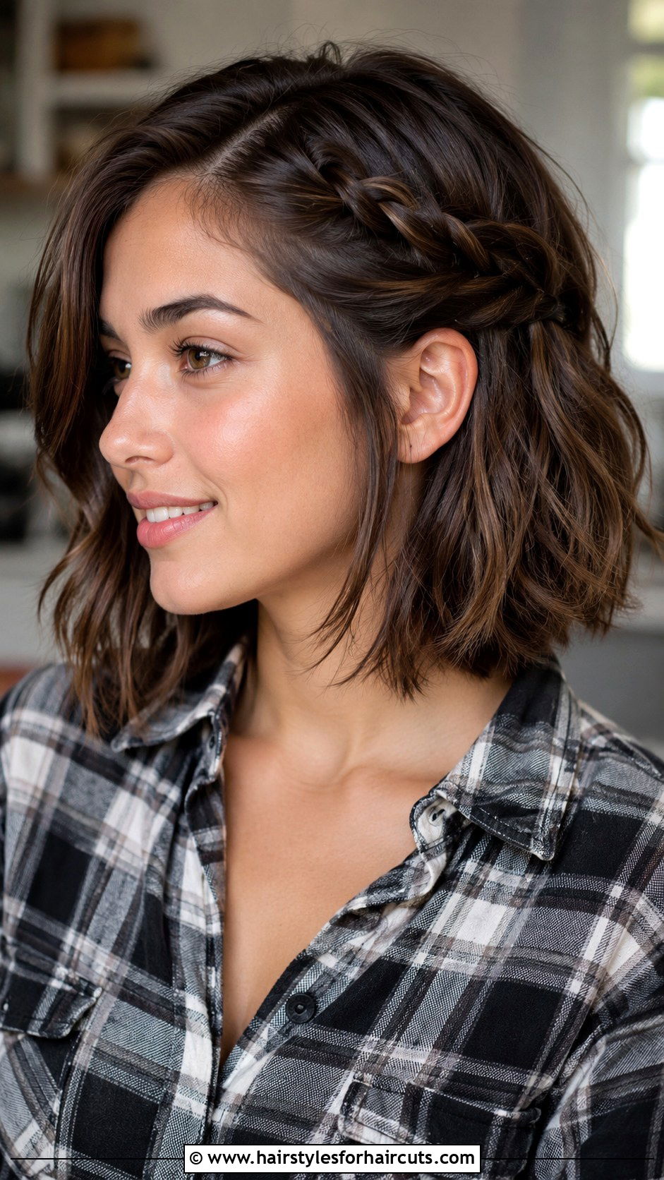 Side Braided Bob - 25 school hairstyles for short hair - 25 school hairstyles for short hair