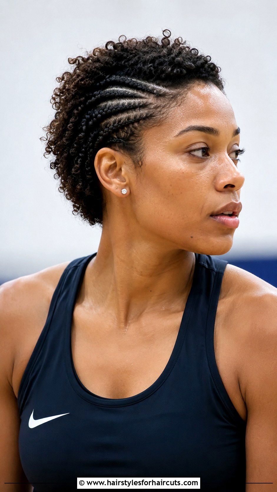 Side Braided Short Hair Basketball - 25 basketball hairstyles for short hair - 25 basketball hairstyles for short hair