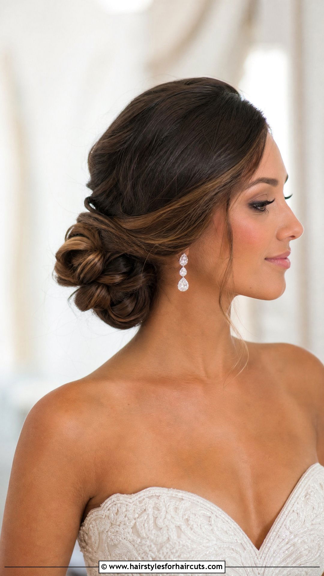 Side Bun Wedding Hair - 25 wedding hairstyles medium length hair - 25 wedding hairstyles medium length hair