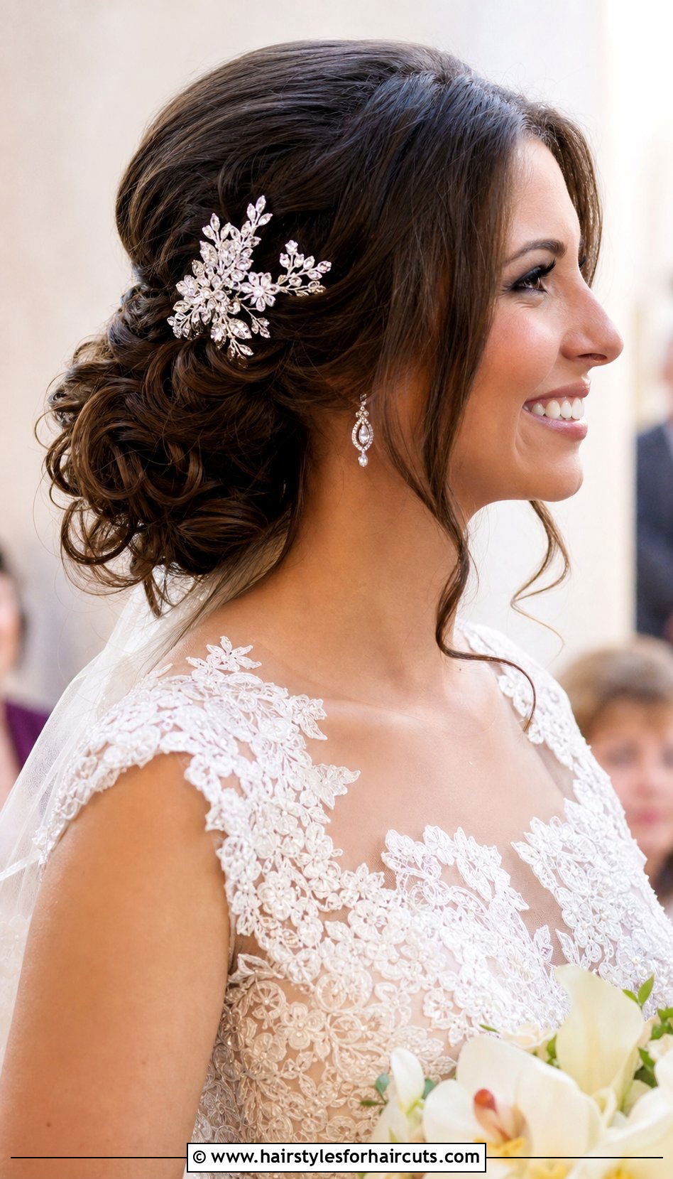 Side Comb Wedding Updo - 25 side hair comb hairstyles - 25 side hair comb hairstyles