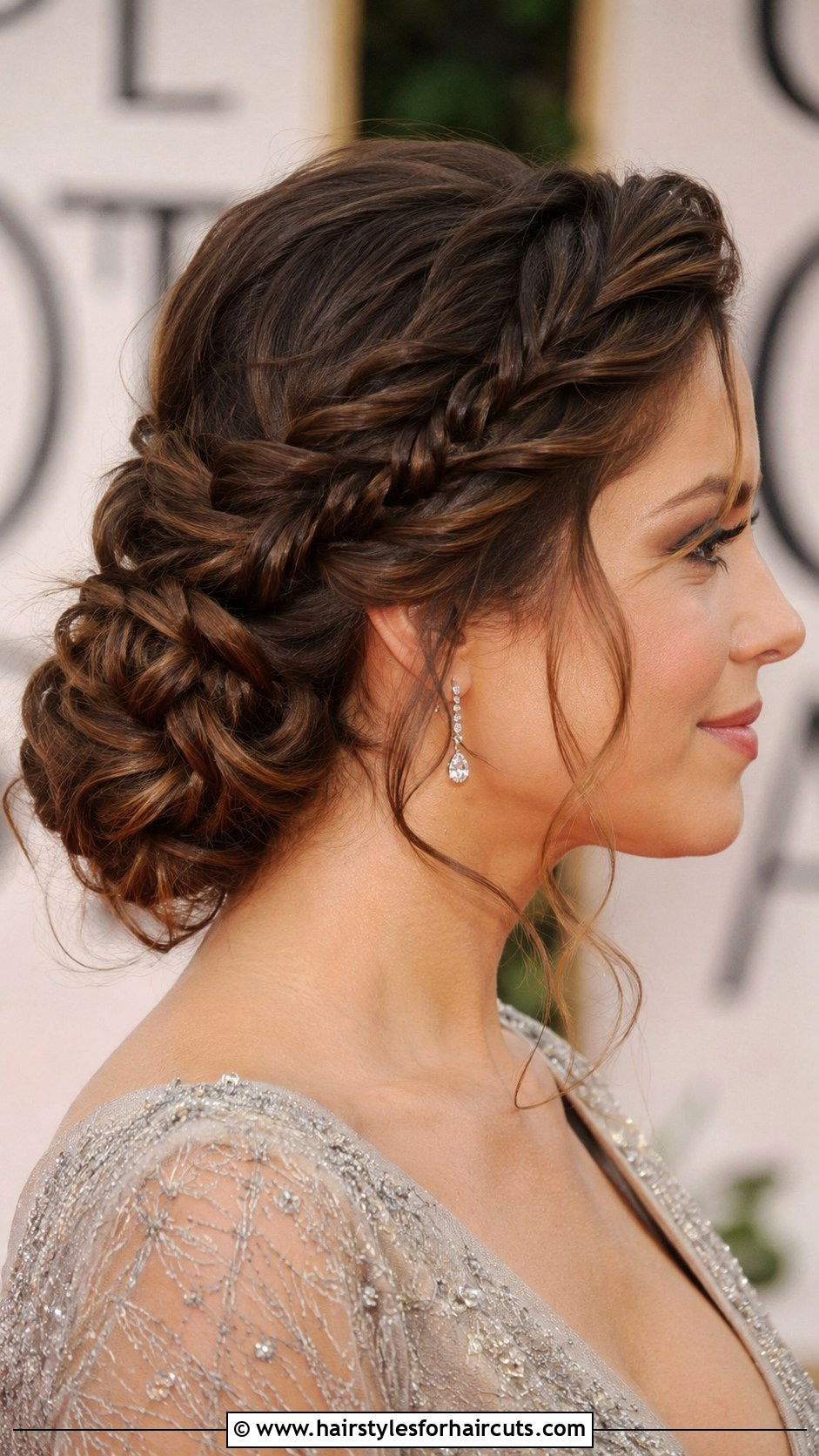 Side Curly Twisted Updo - 25 side curl hairstyles - 25 side curl hairstyles
