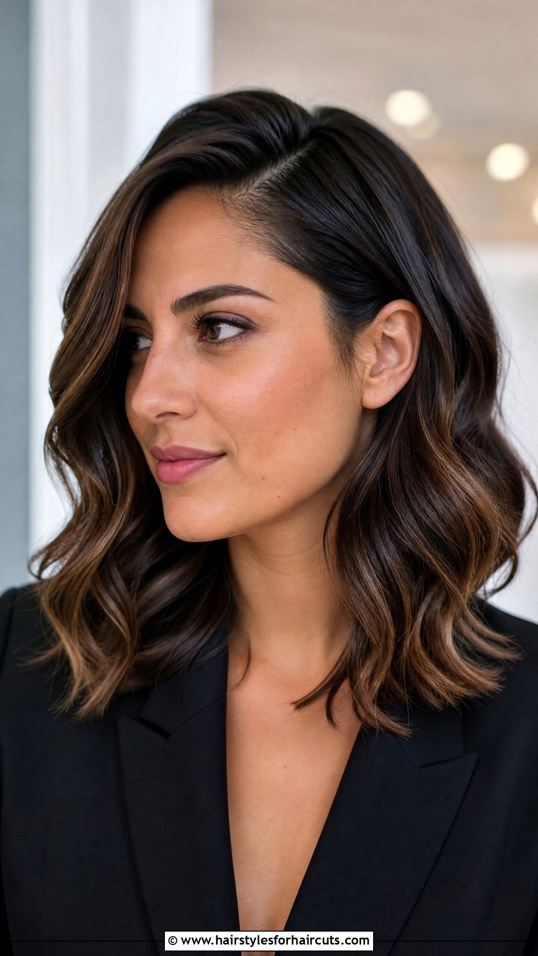 Side Part 2b Wavy Lob - 25 type 2b hairstyles - 25 type 2b hairstyles